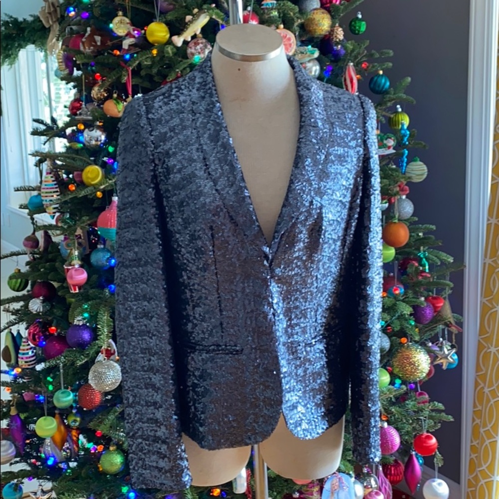 Boden Women’s Steel Blue Sequined Jacket